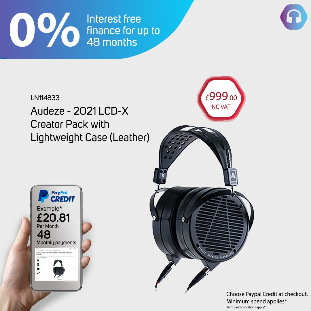 ScanProAudio's tweet photo. 0% PayPal Credit ending Jan 31st!
Starting on orders over £99 with terms up to 48 months. See PayPal T's & C's: https://t.co/ieywHqikQt
#scan #proaudio #paypal #finance #offer #audeze #lcdx #headphones #audiophile #monitoring #mixing #mastering #producer #audio #engineer https://t.co/wHwlCdthW5