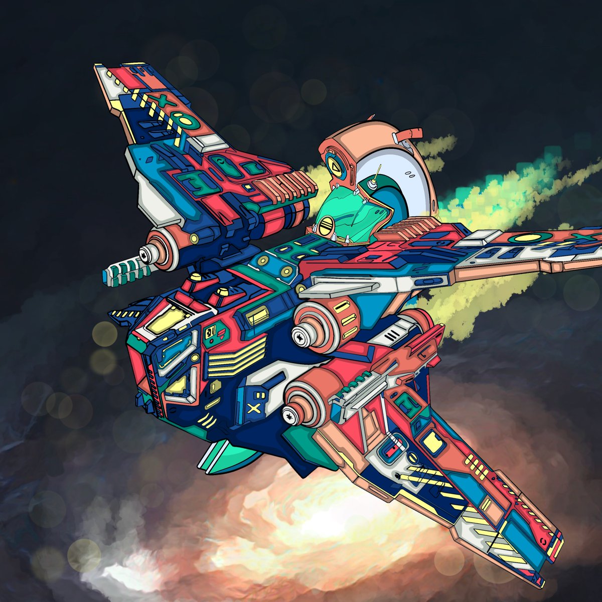 Rownado's tweet photo. 🚨 ART PREVIEW 🚨
Our 1 of 1s are sick, but the generative pieces are 😱 too! How do you react to this piece!? Drop your thoughts in the comments! 

@hey_wallet send 20000 $BONK to the first 2000 retweets, @nimbusgallery followers, and discord joins that drop 🚀 in the comments👇 https://t.co/6XrPNT91Pl