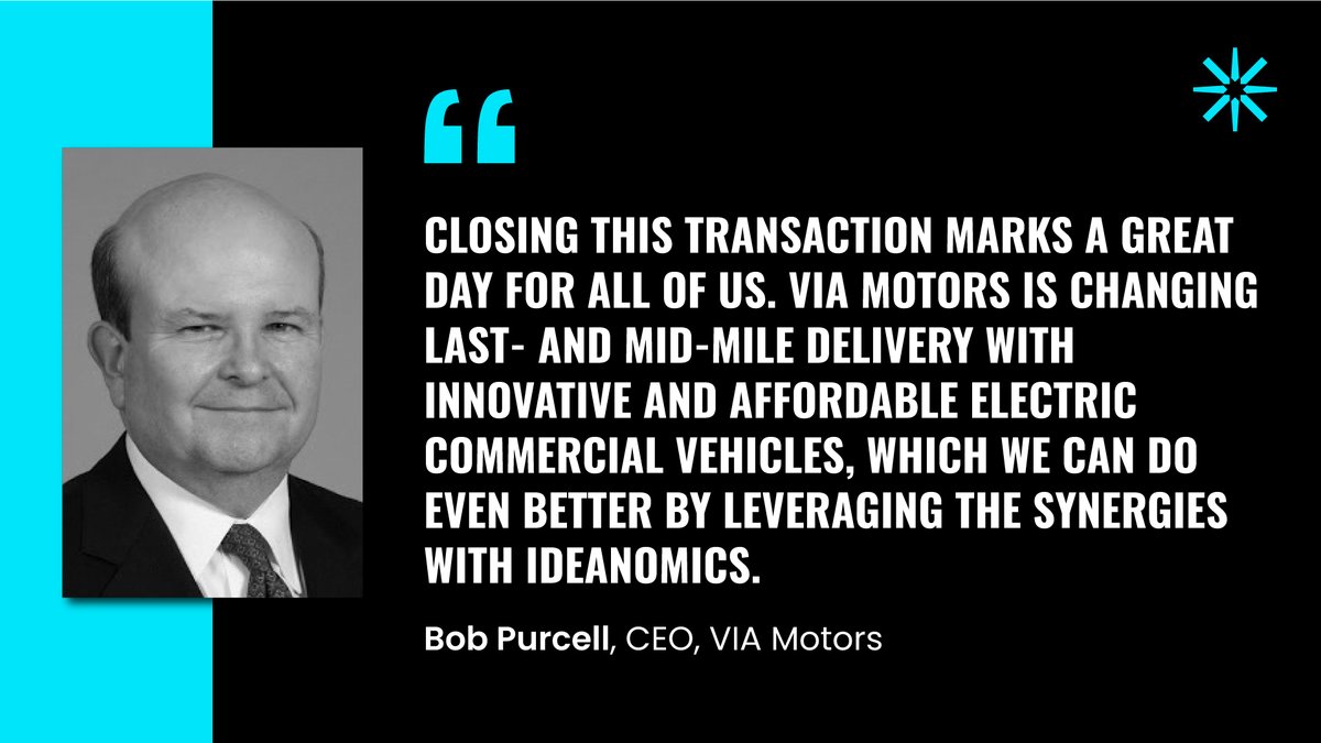 Together, @VIAMotorsInc + $IDEX will emerge as a winner in the #EV space. 

How? By listening to customers and designing products that fleet operators want and need.