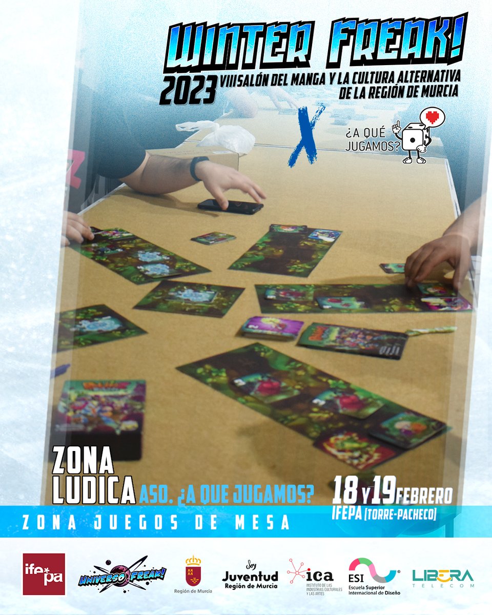 🀄️ Siempre es buen momento para unos juegos de mesa

🎲 <a href="/A_AQueJugamos/">¿A Que Jugamos?</a> se une a nosotrxs un año más, con una zona ludica que hará puedas pasar un rato de lo más entretenido

♟️ ¿Nos echamos una partida?

🌐 universofreak.com

📍 <a href="/IfepaMurcia/">Ifepa</a>