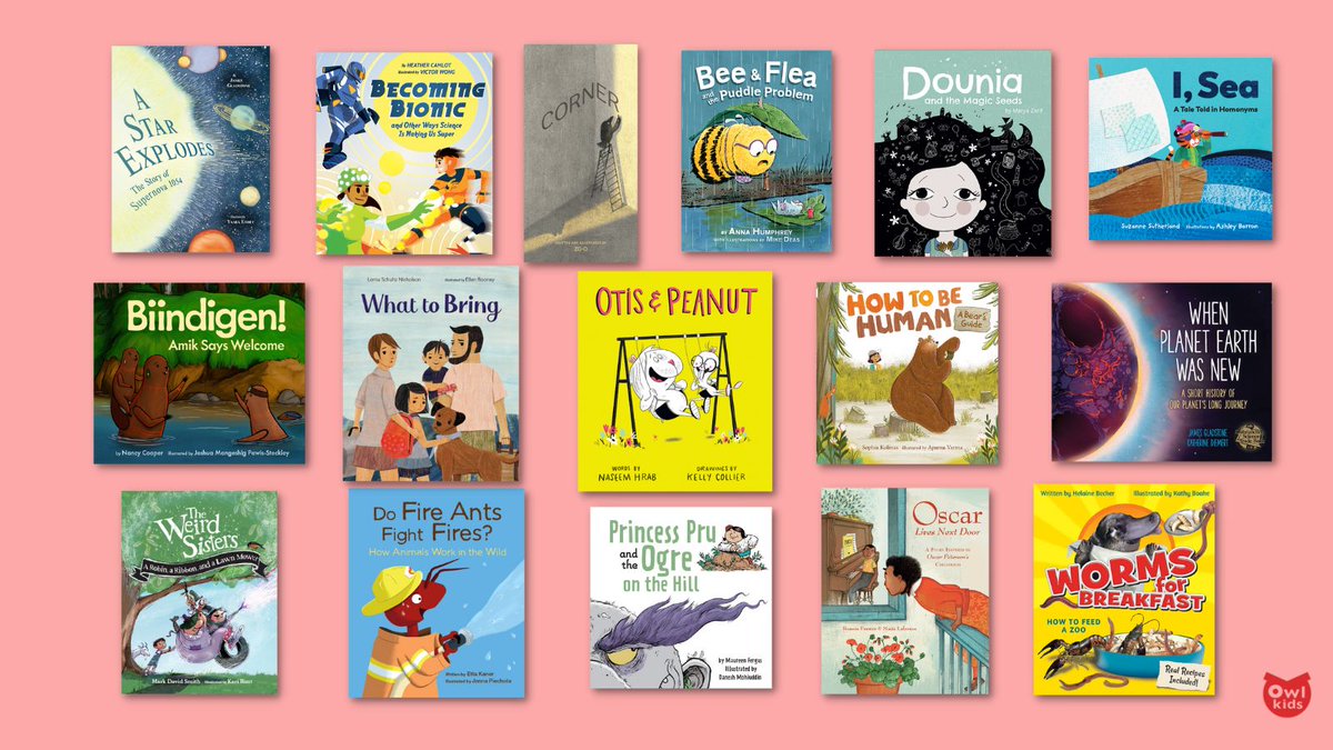 #StorytellingWeek is the perfect time to share the OWLKIDS BOOKS SPRING 2023 LIST 🥳! We've got 16 new #kidlit titles: 8 #picturebooks, 2 chapter books, 2 #nonfiction books, 1 junior #graphicnovel, and 3 paperback conversions!📚 Check out these titles: ow.ly/r49S50MCljo