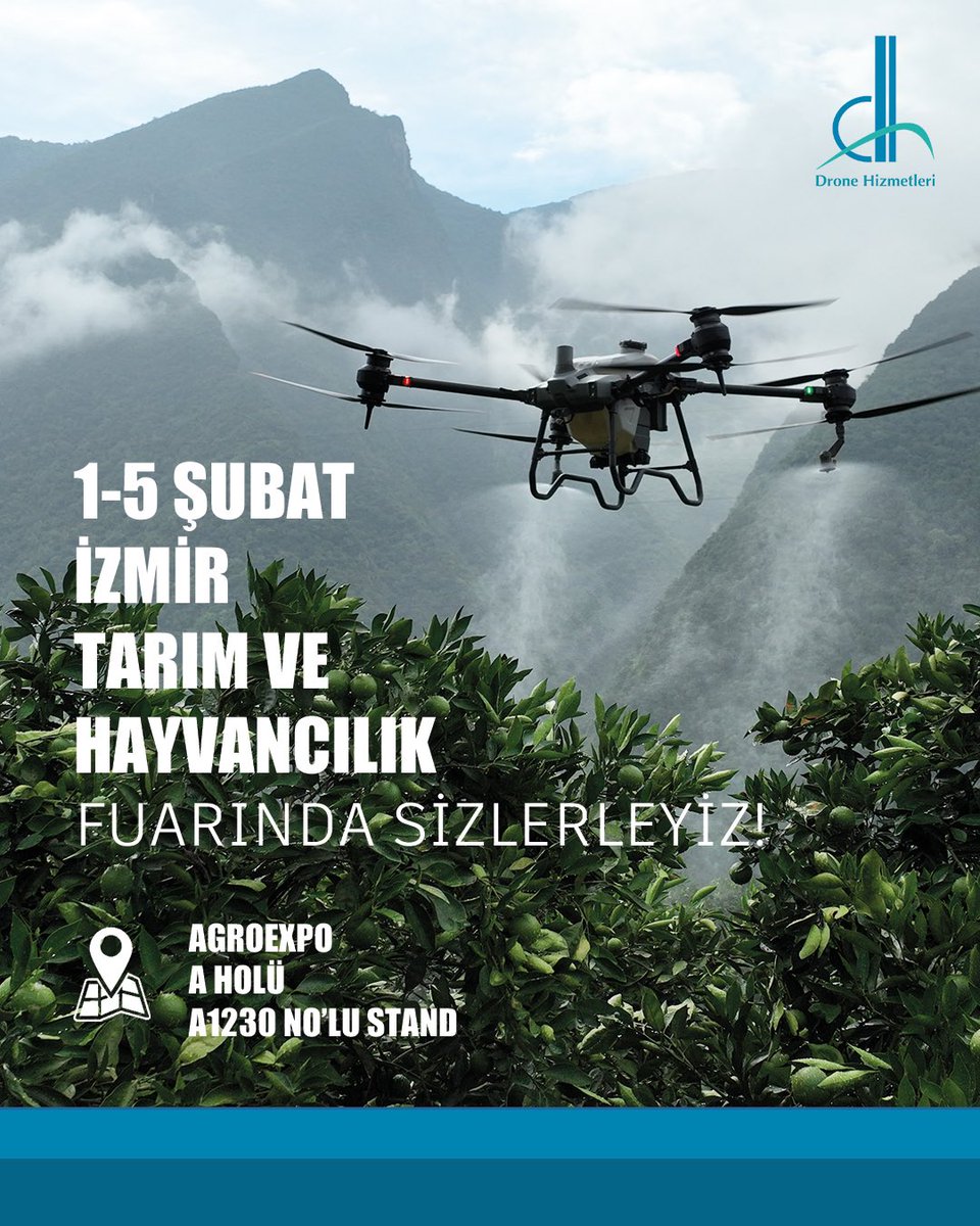 dronehab's tweet photo. 1-5 Şubat İzmir Tarım ve Hayvancılık Fuarında sizlerleyiz! https://t.co/DvTEHlcc3A