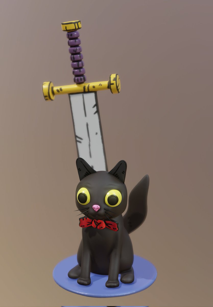 Lazarus_lore's tweet image. Tried to 3d model a cat character in nomad sculpt #3dcat #catart #CatsOfTwitter #catsandswords #CoolCats #cartooncats