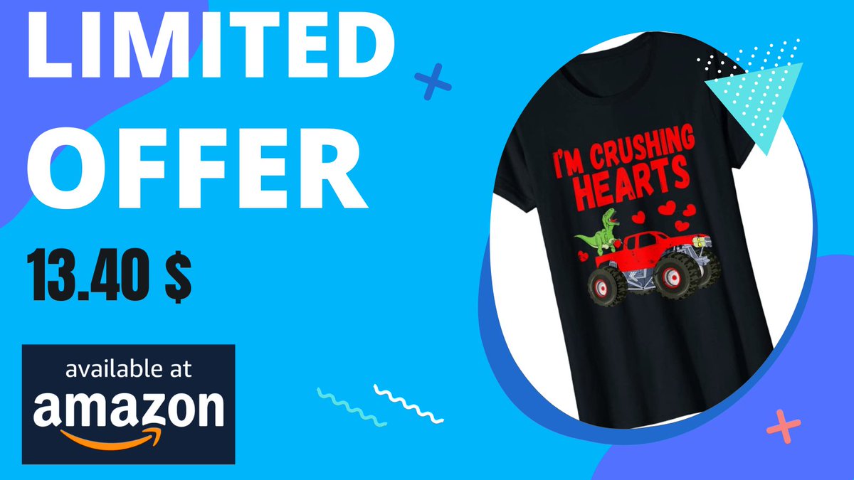 AmkCreativity's tweet image. Kids Crush Hearts T Rex Monster Truck Toddler Boys Valentine Shirt
amazon.com/dp/B0BSSD1NPP