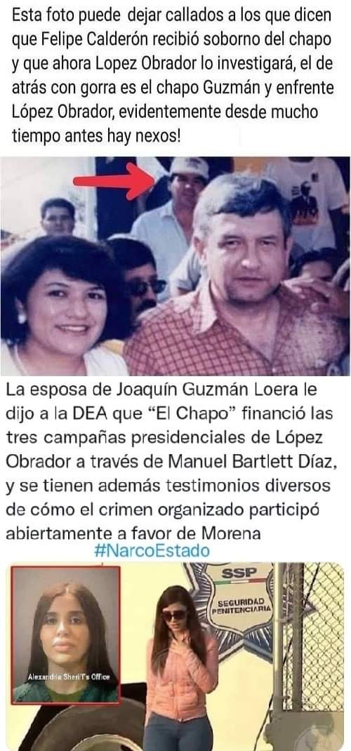 LFALVA's tweet photo. @PartidoMorenaMx Andrés con el chapo que financio sus campañas. #MorenaNarcoPartido #amloverguenzamundial #amloperrodelnarco https://t.co/uKVV6miqaW
