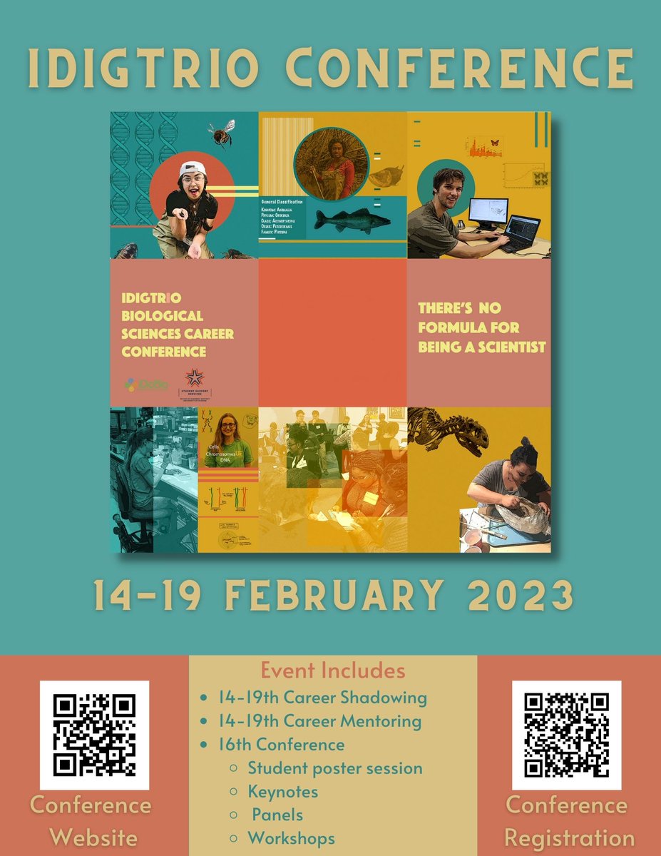 iDigBio's tweet image. Have you been working on research and want to present? A poster is a great way to showcase your work! It allows viewers to see your research and interact with you! Register now for the 2023 #iDigTRIO conference poster session! We would love to have you present!
#TRiO #UpwardBound