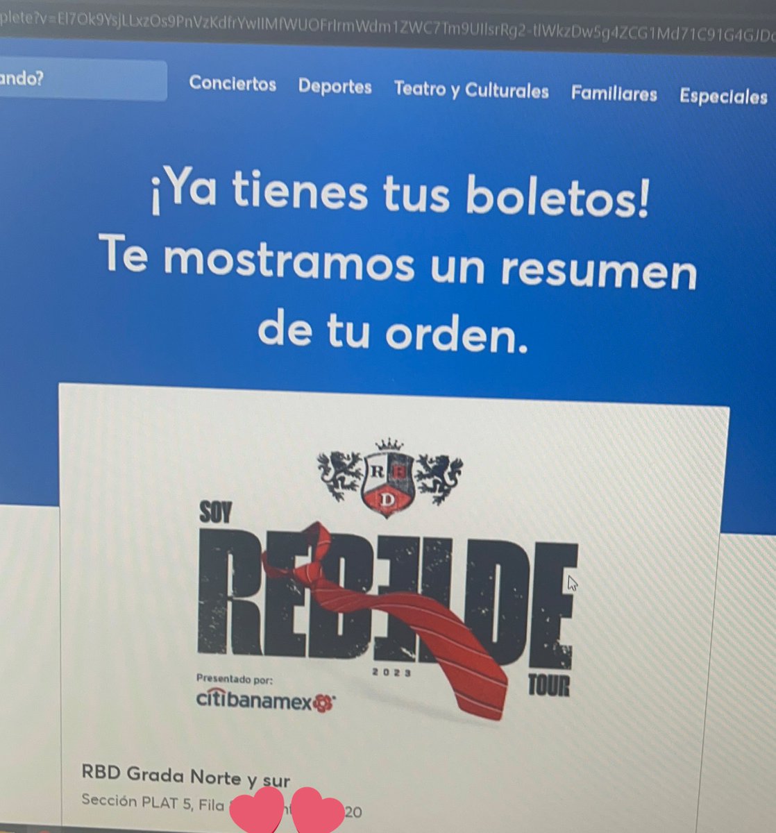 soyjoanni's tweet photo. @ailoviutl lo logreeeee por fiiiiin 🤩🥳 a cumplir uno de mis más grandes sueños 😍❤️🥹 veré a @RBD_oficial  en vivoooo que emocioooooon 🙏🏻🤩🥳❤️😍😭 https://t.co/2Vy7T9Txfg