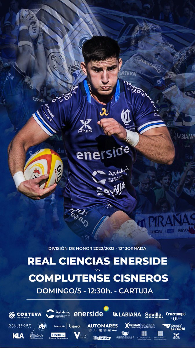 rugbyciencias's tweet photo. El domingo tenemos la oportunidad de colocarnos líderes a falta de una jornada para finalizar la primera vuelta.
Nos visita @Cisneros_Rugby buen equipo de juego alegre e imprevisible que vendrá a por el partido.
Con tu empuje desde la grada podemos superarlos.
#empujaciencias https://t.co/wSs6ULwomE