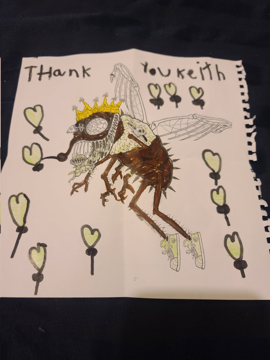 adrenilinjnky's tweet photo. My best friend IRL, @HolyCrypto777's daughter colored one of the @funky_flies from our coloringbook &amp; gave it to me as a present! I absolutely love it! Gonna frame it &amp; put it up on my wall. It warms my heart 💚 so much. This is why I do what I do &amp; keeps me going. #Family https://t.co/vCOsSHIk1m