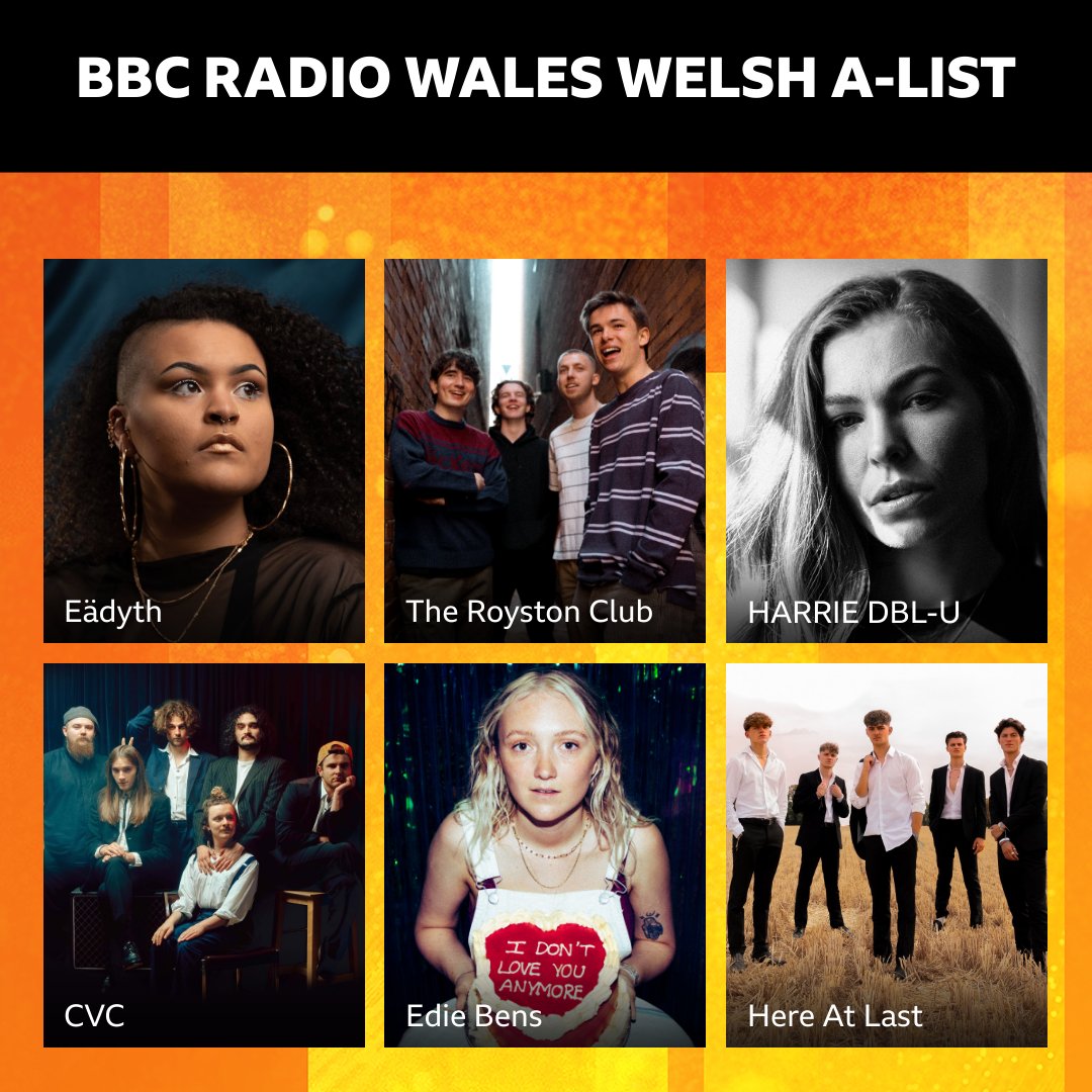 Every week, we play six brilliant acts on our Welsh A-List - listen out for all of them this week.
🏴󠁧󠁢󠁷󠁬󠁳󠁿🎶🎧✨

🔶 @eadythofficial Heal Yourself
🔶 <a href="/TheRoystonClub/">The Royston Club</a> Blisters
🔶 <a href="/HARRIEDBL_U/">HARRIE DBL-U</a> Lucifer
🔶 <a href="/CVCband_/">CVC</a> Music Stuff
🔶 <a href="/ediebens/">Edie Bens 🧚‍♂️✨</a> Don't Love You Anymore
🔶 <a href="/hereatlastband/">Here At Last</a> All In