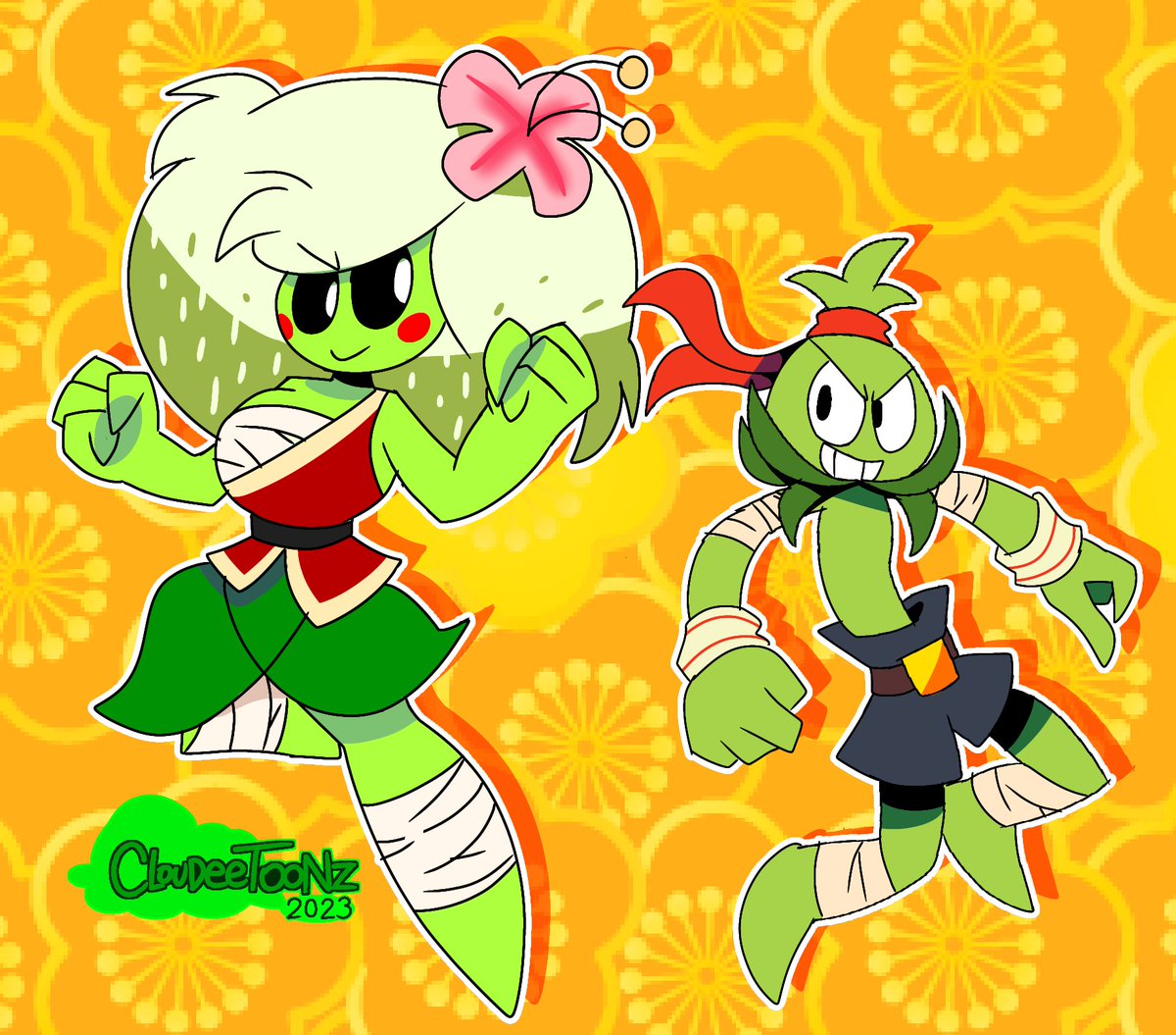 Been a while since I've drawn the dynamic chlorophyll duo Ft. Lei