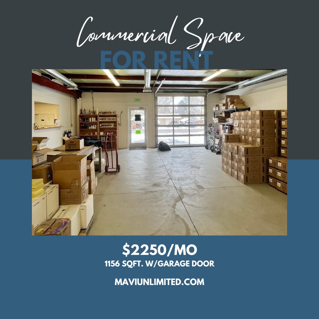 MaviUnlimited's tweet photo. Commercial space for rent in Lakewood - 1156 sqft. with garage door and office.  $2250/mo. https://t.co/oc45Ym3bXa