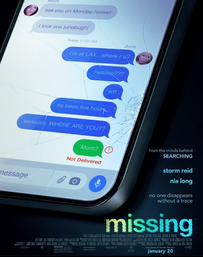Missing, a smart and entertaining look at how our privacy is diminishing in a world of personal devices told through the story of a missing parent.  Listen to our #SpoilerFree review over at hesaidshesaidmovies.com/249 #MissingMovie #MovieReview #Podcast #FilmTwitter