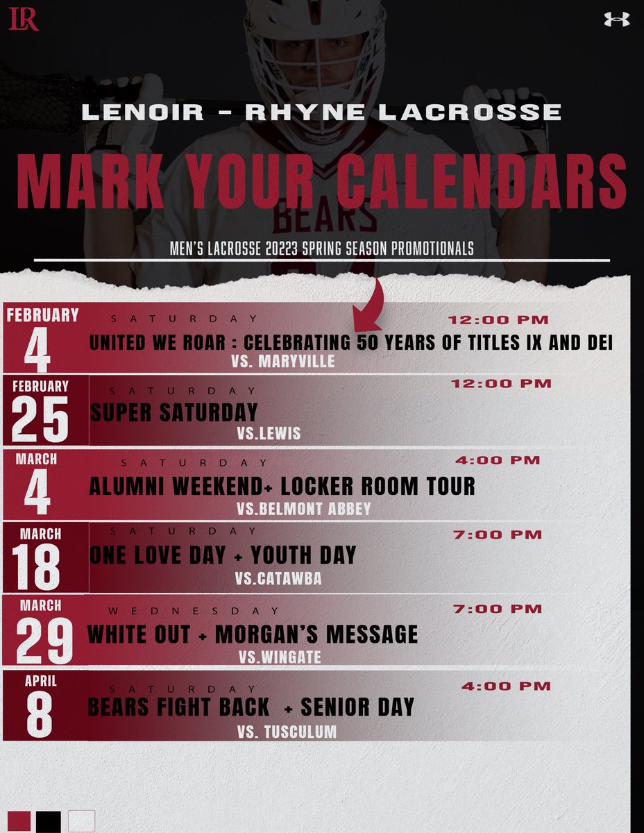 re-LAX and enjoy some more spring promos!

Head to lrbears.com for the full spring schedule, but we’ll see you in Moretz soon! 

#GOBEARS