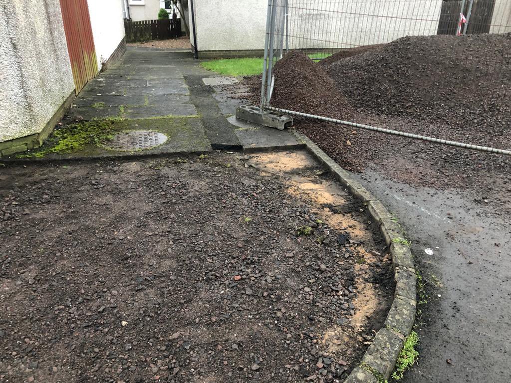DeclanKearneySF's tweet photo. Arising from my ongoing multi agency engagements on the regeneration of #Springfarm estate in Antrim Town both @LucilleOHagan & I are pleased to see the start of the footway resurfacing scheme at Shetland & Orkney Streets in Springfarm. https://t.co/N5ORPPaAvQ