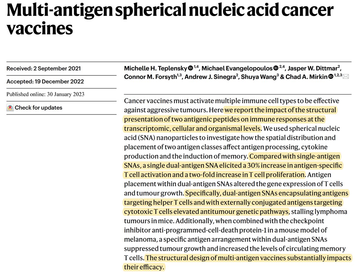 Eric Topol on Twitter "Innovation in cancer vaccines to markedly