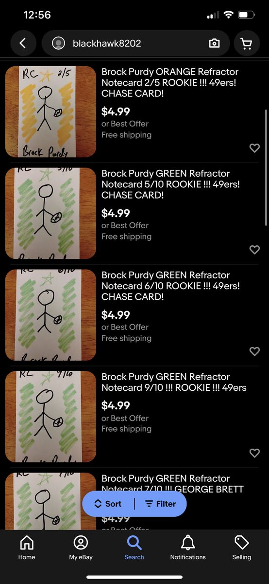 Not my eBay account but someone is Brock Purdy Rookie Refractors on sale!!! SSPs too accordingly. Don’t miss out. 😂

<a href="/CardPurchaser/">Card Purchaser</a>