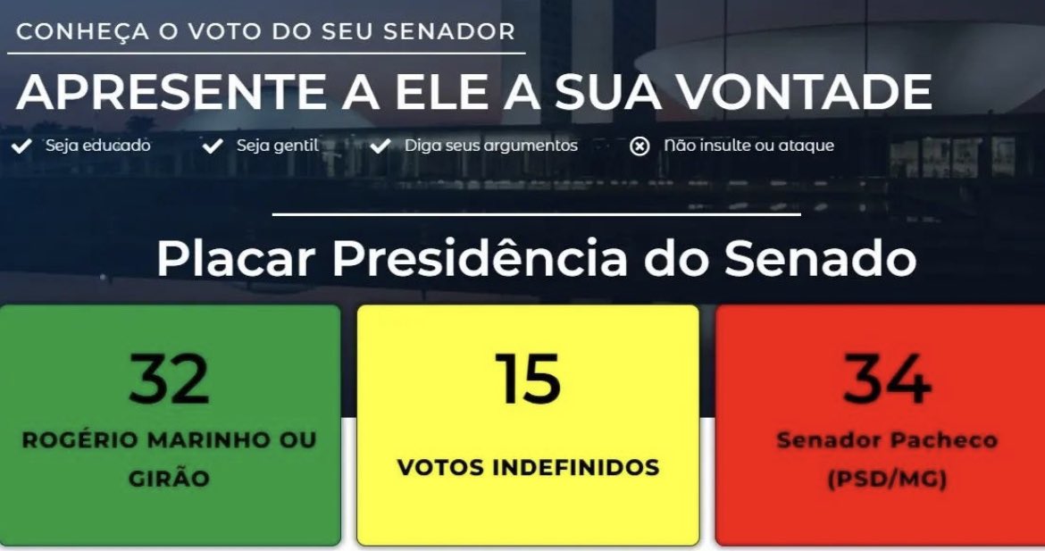 carlosjordy's tweet photo. Temos a oportunidade de mudar os rumos do País, de dar um basta nos abusos de autoridade e reequilibrar os poderes. @rogeriosmarinho é o candidato da serenidade, do resgate da autonomia do Congresso e do fortalecimento da democracia. Pacheco NÃO!

Acesse https://t.co/picjg96jM4 https://t.co/2FxmxQvzRp