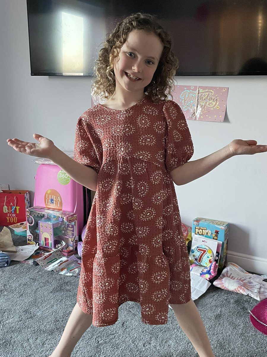 SCI2779's tweet photo. @ZARA my daughter Zara couldn’t be happier that her new dresses she got for her 7th birthday today have her name in them! The dresses are lovely and so soft. 💗 https://t.co/Cas0y4Xsdx