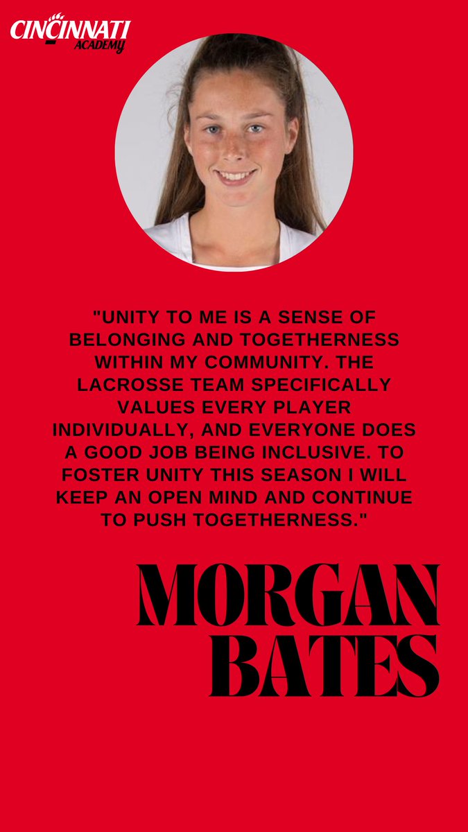 GoBearcatsSASS's tweet image. Take a look at what unity means to lacrosse players Morgan Bates and Ava Goeller! @American_Conf #UnityMonday #AmericanUnityWeek