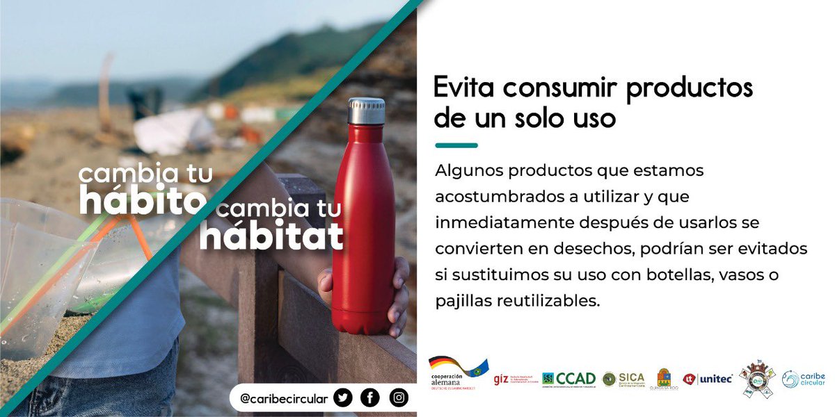 CaribeCircular's tweet photo. ¿Sabías que?🤔
Muchos de los productos que utilizamos terminan convirtiéndose en desechos.

¡Evitemos los productos de un solo uso!🤩

#CaribeCircular #CCADSICA #GIZ 
#UniónEuropea #BmzBund #SemaQRoo #Honduras #Omoa #Unitec #FundaciónCerveceríaHonduras 
🇧🇿🇨🇷🇸🇻🇬🇹🇭🇳🇳🇮🇵🇦🇲🇽 https://t.co/5bUX7Jw4oZ