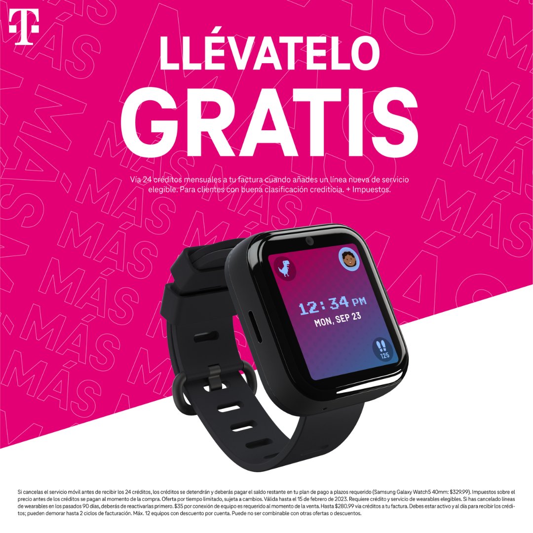 TMobilePR's tweet photo. ¡Mantén a tus hijos más cerca con el SyncUp Kids Watch! Monitorea su localización, añade contactos de emergencia y más.
 
¡Búscalo visitando tu tienda T-Mobile favorita o llamando al 1-800-TMOBILE hoy! https://t.co/XYfA0o0Le8