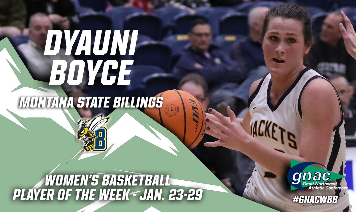 Congrats to Dyauni Boyce of <a href="/MSUBsports/">MSUB Sports</a>, the #GNACWBB Player of the Week!
bit.ly/3kNktuV