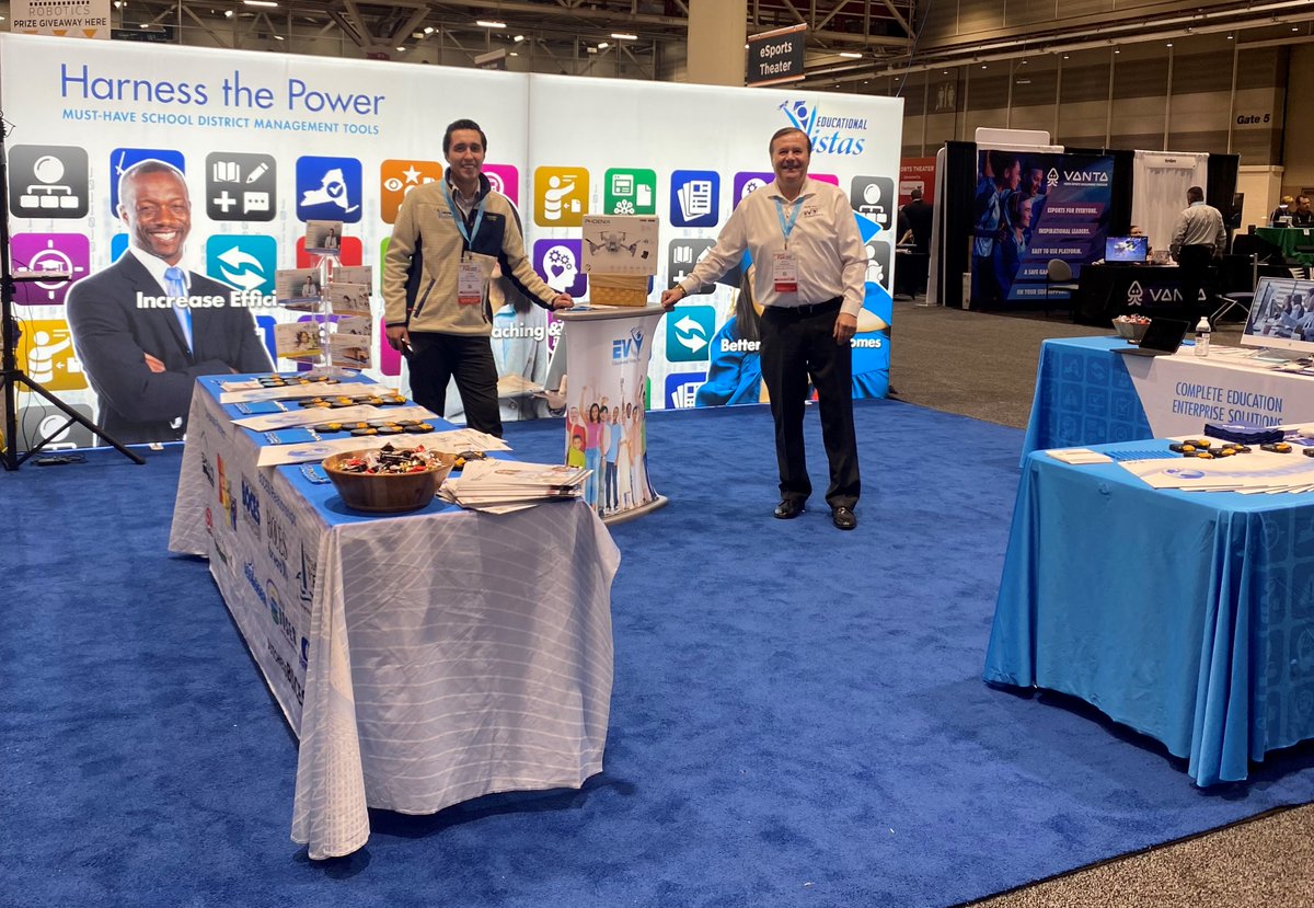 EdVistas's tweet photo. We've returned from our week in NOLA at @fetc. We made great connections and met many top notch educators. Thank you to everyone who stopped by our booth to learn more about our suite of integrated and customizable school district management tools. https://t.co/mIBBA8uQb0