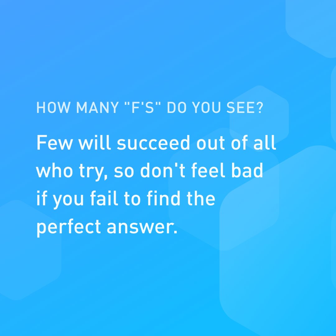 Can you spot the correct number of "F's" in this?