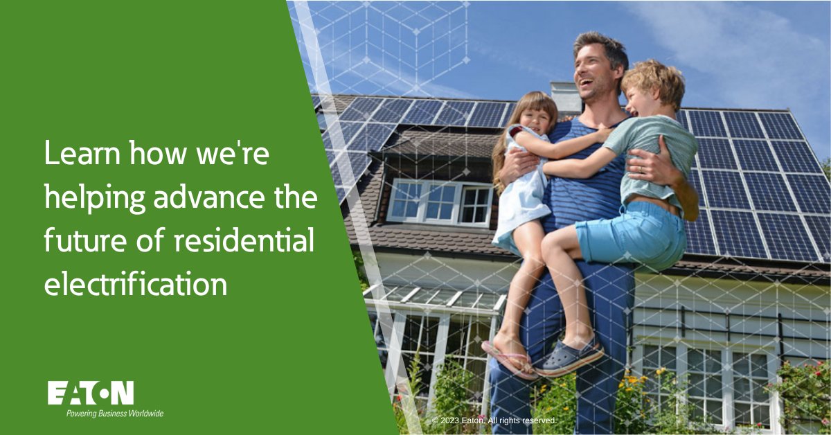 We’re proud to join with <a href="/rewiringamerica/">Rewiring America</a> to help shape the future of sustainable electrification at home. Learn how our latest collaboration will help simplify the #EnergyTransition for residential customers across the nation: eaton.works/3HH01ou