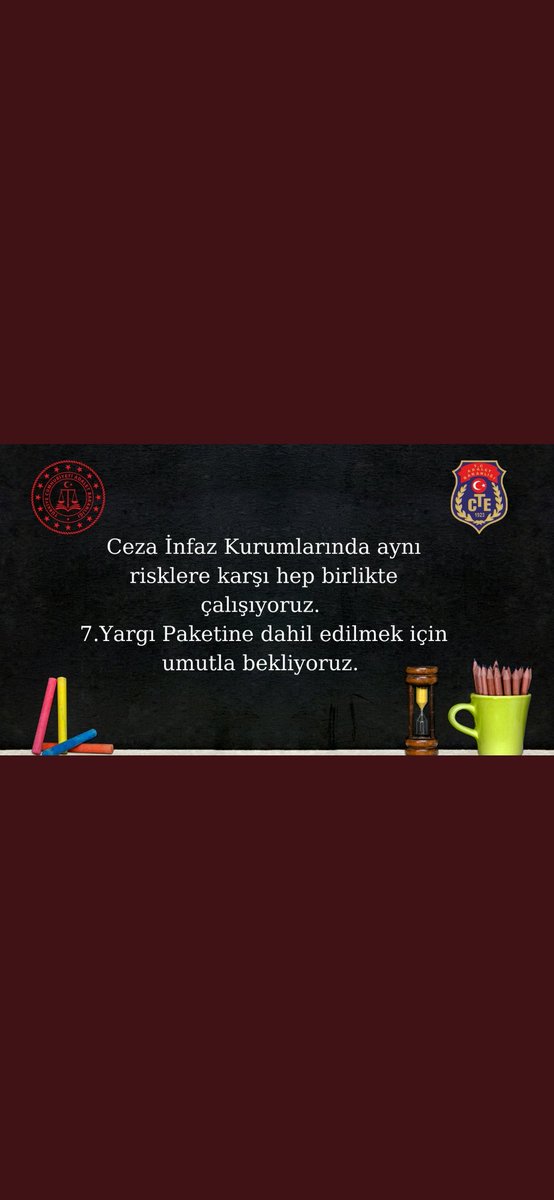 Sn bakanım tüm cezaevi personelinin mali  iyilestirmeye ihtiyacı var. Cezaevi personelleri en düşük memur maaşı ile çalışıyor gecinemiyoruz.7 yargı paketinde tüm sivil personel  bir umut sizlerin ağzından çıkacak müjdeyi bekliyor.  #ADALETmemurundaBAŞLAR