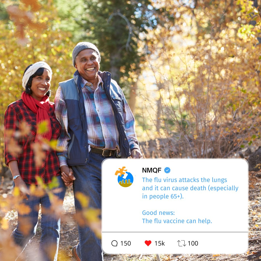 NMQF's tweet photo. Flu vaccination significantly reduces morbidity and mortality among the 65+ population. As health care professionals, we must do our part to ensure our community is empowered to make effective choices. #NMQFightsFlu https://t.co/8vF3N6eLHS