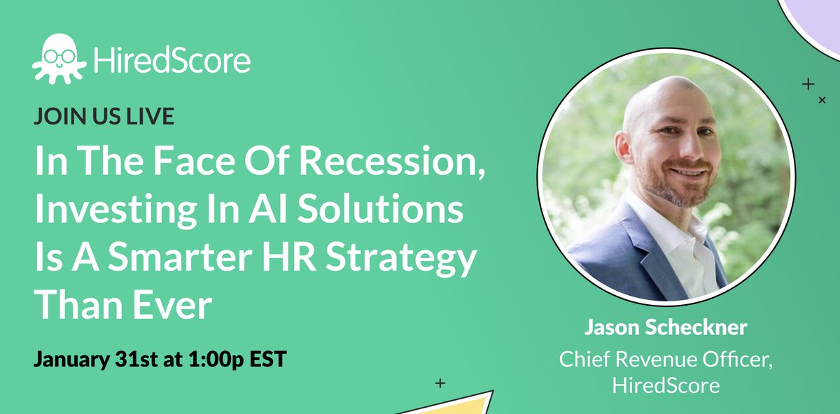 AI solutions to solve HR challenges: invest now or wait? 

Join our LinkedIn Live on Jan 31 at 1 PM EST with Jason Scheckner, Chief Revenue Officer at HiredScore, to find out! 

See you there: hubs.la/Q01yL9X40