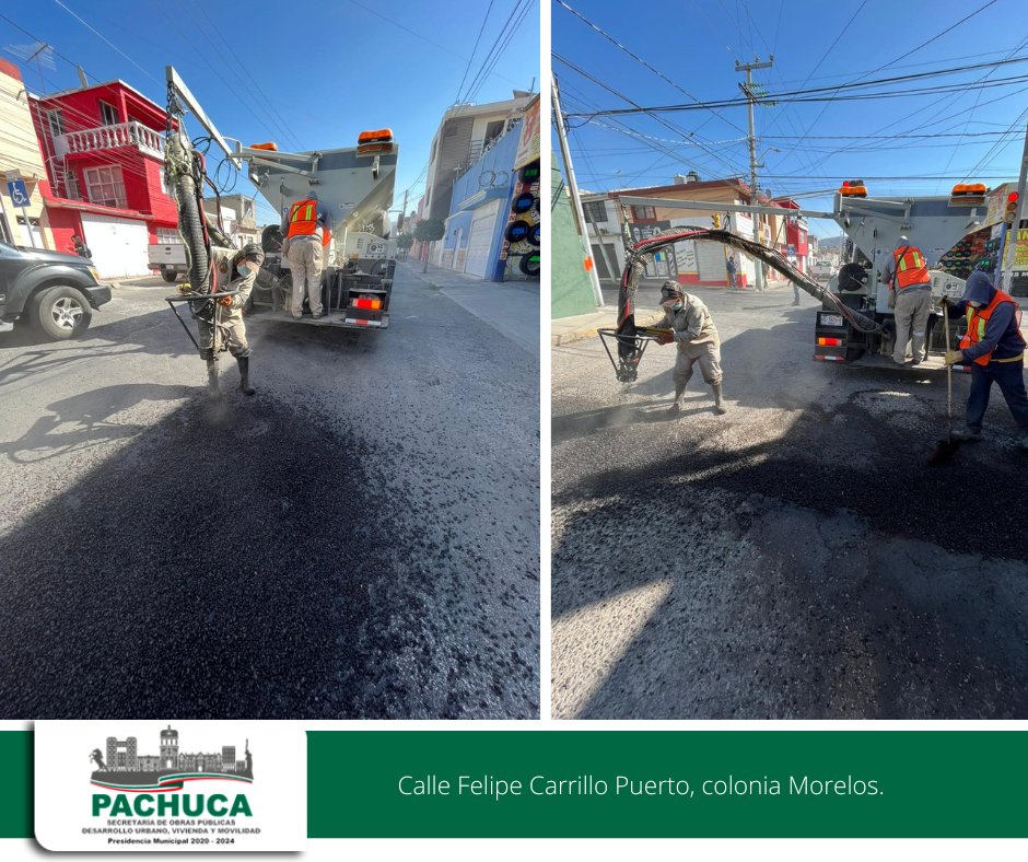 Pachuca_SOPDUVM's tweet image. Seguimos atendiendo al  💯 tus reportes vía WhatsApp 📲, asi lo ha instruido el Presidente Municipal Sergio Baños ✅. #ProgramaDeBacheo en:
🛤 Calle Cobre, col. Mártires 18 de Agosto.
🛤 Calle Felipe Carrillo Puerto, col. Morelos.
🛤 Av. Cisnes Norte, fracc. Villas de Pachuca.