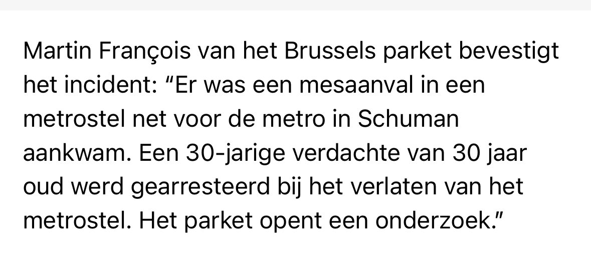 WouterSimoens's tweet photo. Verdachte van steekpartij in Brussel Schuman is een 30-jarige van 30 jaar oud 🤔 @HLN_BE bestaan er dan ook 30-jarigen die ouder of jonger zijn? https://t.co/TJdMi1WvGs