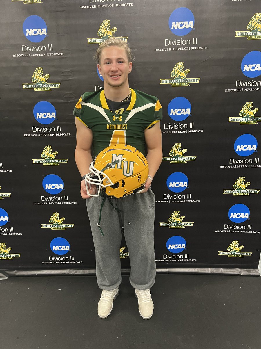 AnthonySm1th4's tweet photo. After a great visit I am to receive my 4th offer from @Methodist_FB @_coachcccoleman @coach_cogdill https://t.co/uNgBrrnCGV