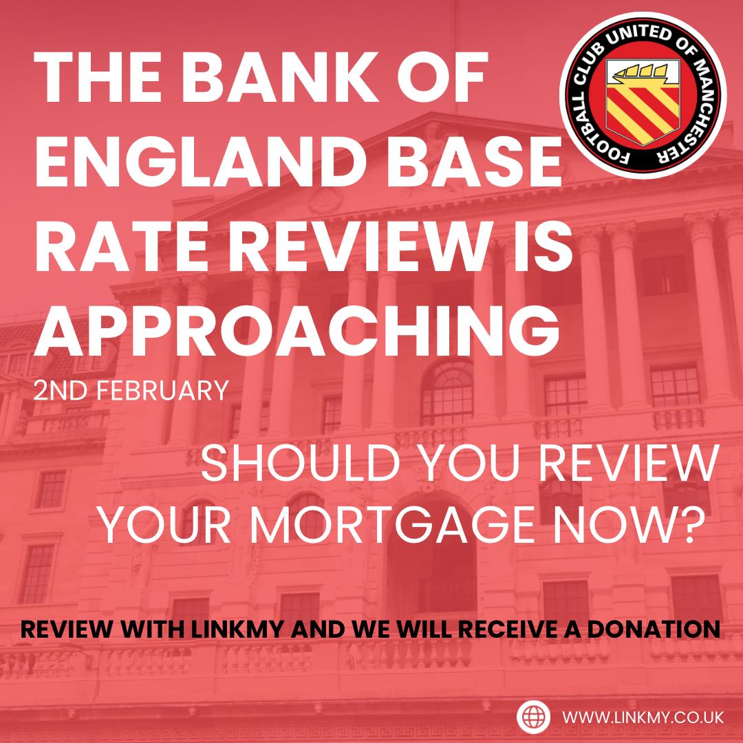 Should you review your mortgage now?

The base rate is an interest rate the Bank of England charges UK banks for borrowing money. The next review is on the 2nd Feb and this could affect your mortgage.

You can review now with linkmy.co.uk &amp; we will receive a donation