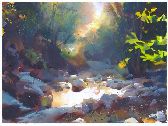 NathanFowkesArt's tweet image. Angeles pond, watercolor.