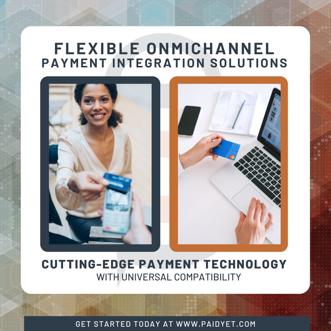 .@paidyet delivers an innovative and advanced #omnichannel payment platform that was designed for you to integrate a seamless #payment experience for your customers.

Request your invitation today at paidyet.com.
👨‍💻💵💳🔐📈