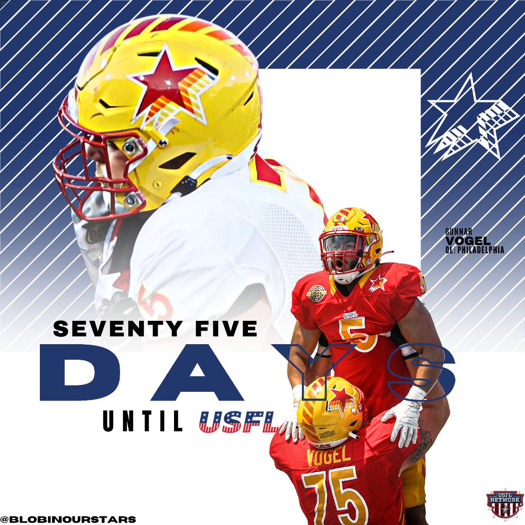 The countdown to <a href="/USFLStars/">Philadelphia Stars</a> football continues! The #USFL season is only 75 days away, and we at the #USFLNetwork feel a lot like <a href="/GunnarVogel/">Gunnar Vogel</a> in this pic! #Stars #ForPhilly