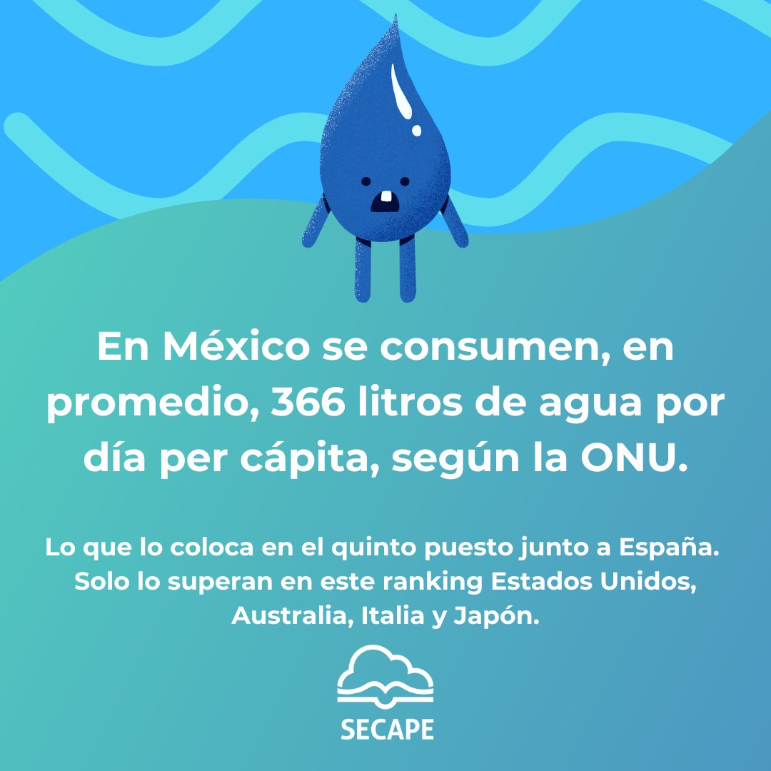 SECAPEmx's tweet photo. Cuidemos el agua. #Agua #CDMX https://t.co/kg6EaSiGoN