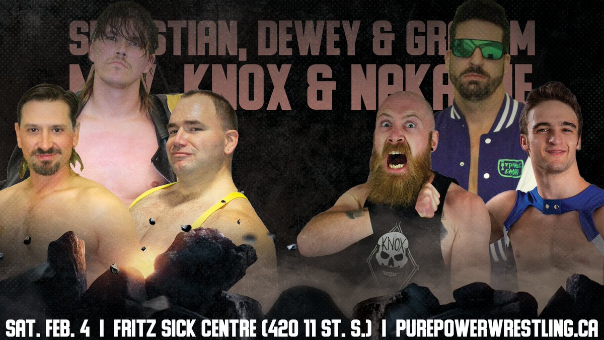 Pure Power Wrestling (@ppwofficial) on Twitter photo A can't-miss six man encounter is now official for this Saturday!
Tickets still available at <a href="/kingoftradeleth/">King of Trade</a>, <a href="/lethbridgertbg/">RoundtableYQL</a> and purepowerwrestling.ca. A can't-miss six man encounter is now official for this Saturday!
Tickets still available at <a href="/kingoftradeleth/">King of Trade</a>, <a href="/lethbridgertbg/">RoundtableYQL</a> and purepowerwrestling.ca.