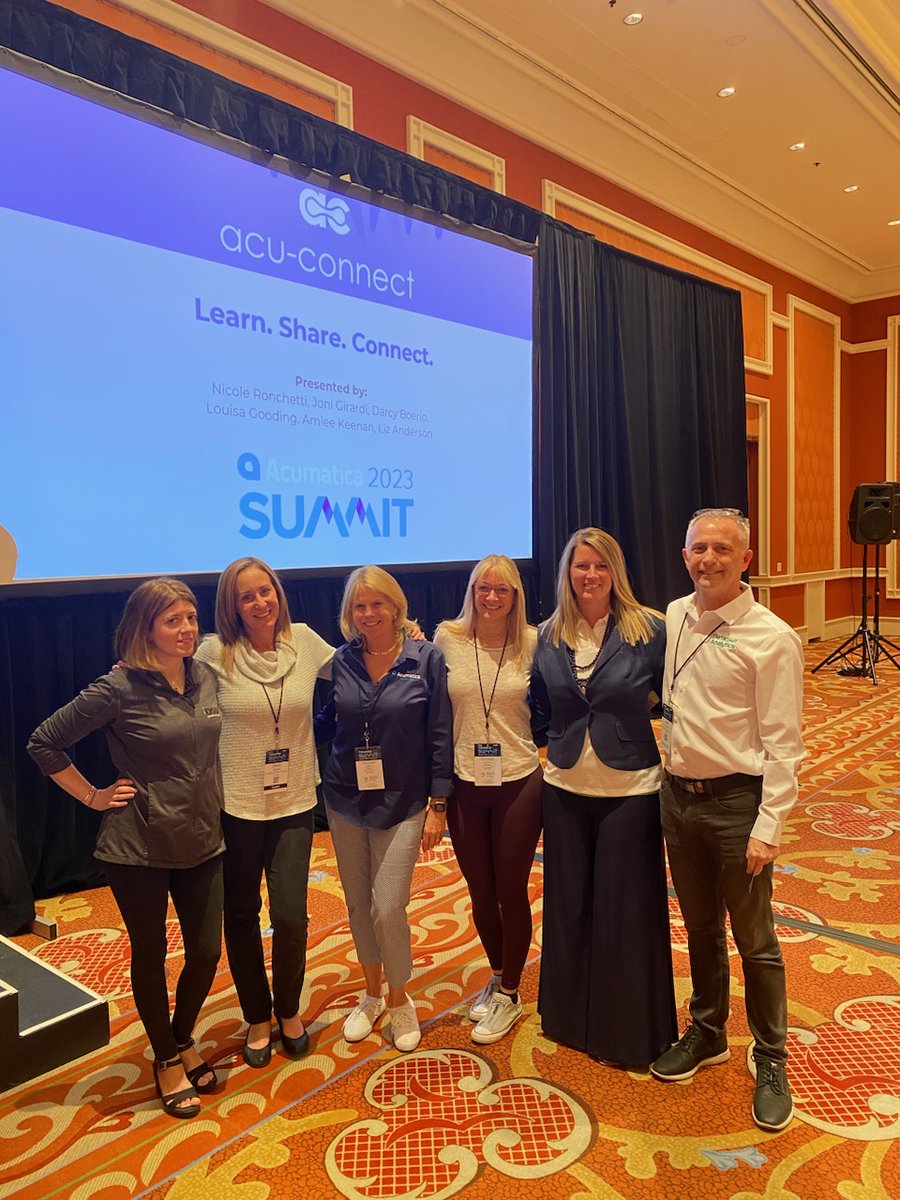 Proud to be standing with the <a href="/acu_connect/">acu-connect</a> board and the board with reward winners here at the #acumaticasummit! These dedicated <a href="/Acumatica/">Acumatica</a>  experts and enthusiasts go over and beyond to connect us all!
Congratulations to the winners. Happy to know you all!
#acumaticasummit2023