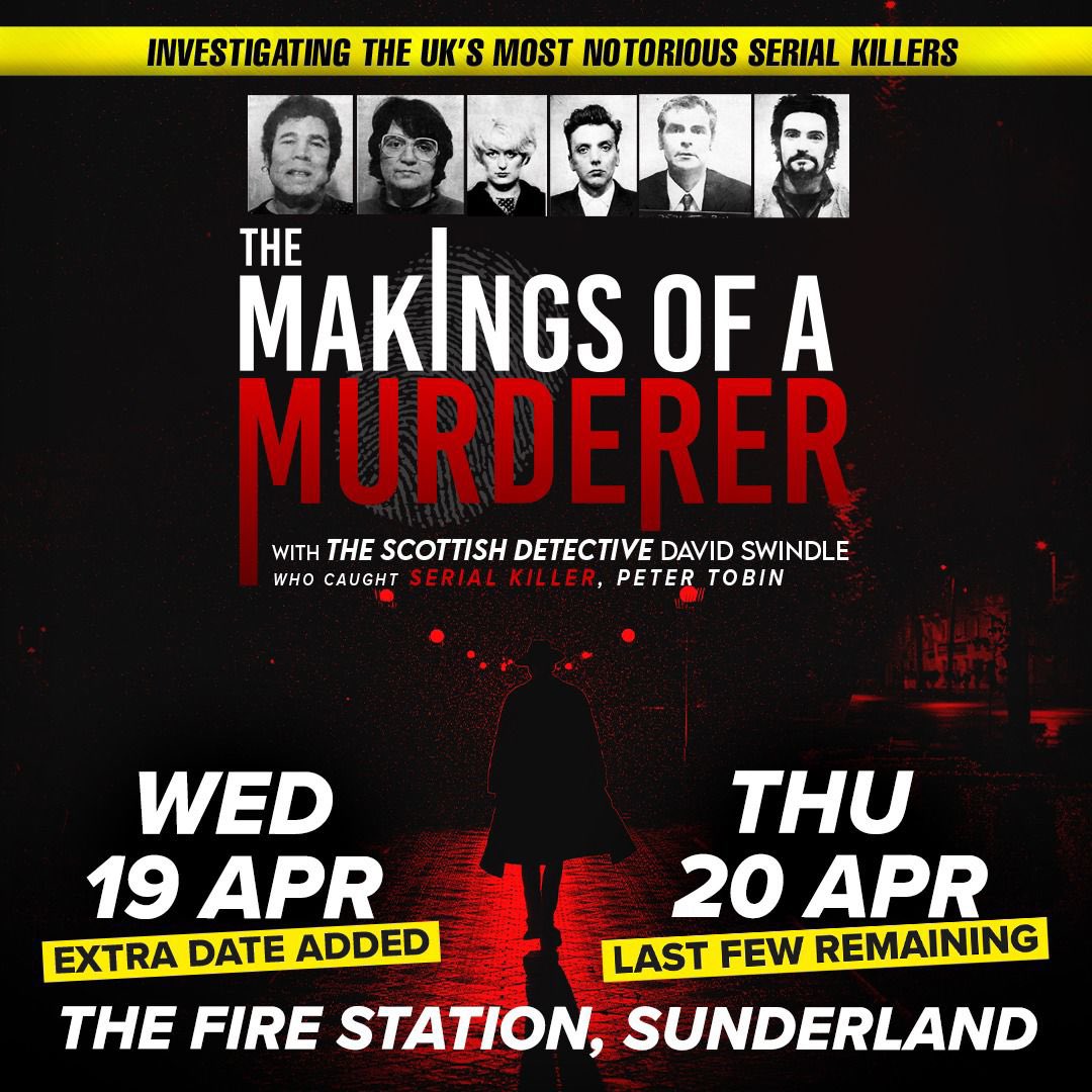 2 additional back to back dates @FireStationSun #Sunderland for #themakingsofamurder @MakingsOfMRDR have been added. It’s all go & excitement re the show which starts this weekend @The_Lowry #Manchester #truecrime #serialkillers #crime #Victims #theatre @Entertainers_UK