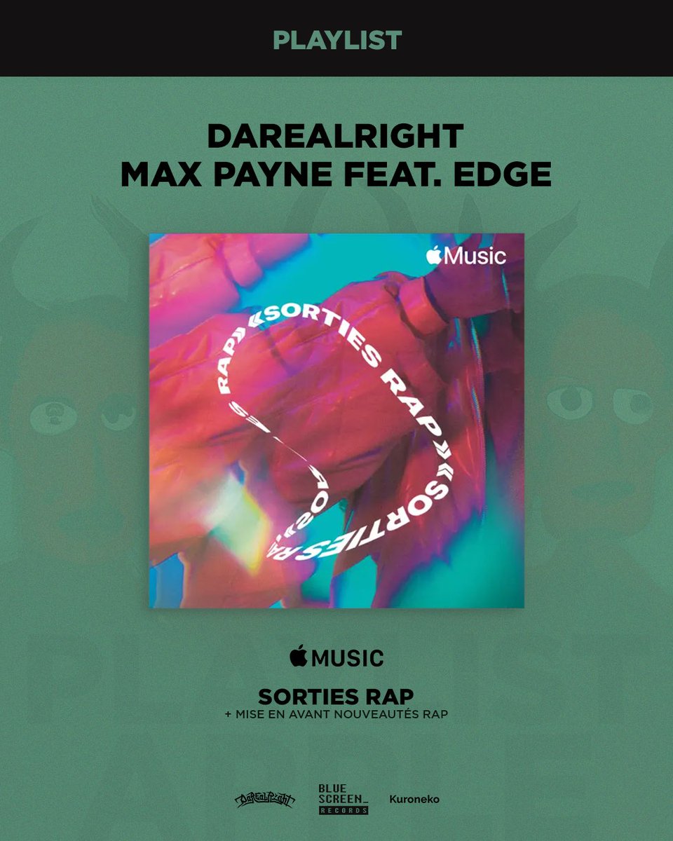 BlueScreen_Rec's tweet image. Album de @darealrightvrai dispo depuis vendredi et déjà 115k streams juste sur le week-end 🙏🏻🔥

Merci à Deezer (s/o @narjesbahhar) &amp;amp; Apple Music (s/o @MehdiMouse) pour les ajouts en playlists et big up @raplume pour l’article coup de cœur 🫶🏻

 🔗 bluescreen.lnk.to/darealmatuertw
