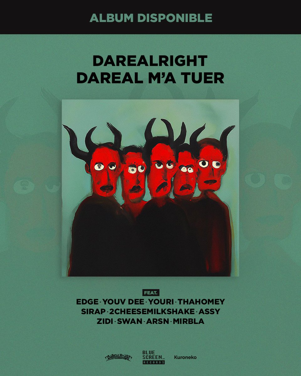 BlueScreen_Rec's tweet image. Album de @darealrightvrai dispo depuis vendredi et déjà 115k streams juste sur le week-end 🙏🏻🔥

Merci à Deezer (s/o @narjesbahhar) &amp;amp; Apple Music (s/o @MehdiMouse) pour les ajouts en playlists et big up @raplume pour l’article coup de cœur 🫶🏻

 🔗 bluescreen.lnk.to/darealmatuertw