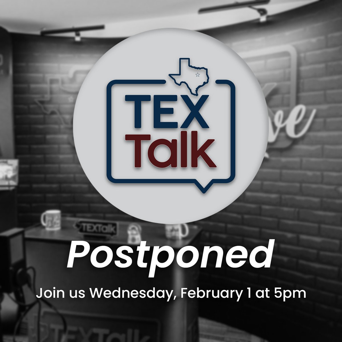 TexasAdventist's tweet photo. Due to the incoming inclement weather, TEXTalk has been rescheduled. Please join us on Wednesday, February 1, at 5 pm for your Texas Conference news.
#TexasAdventist #TEXTalk https://t.co/WKN8TnbSER