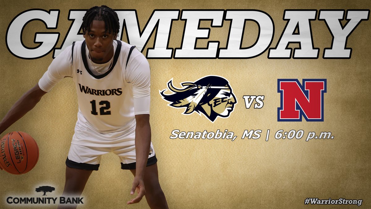 𝗚𝗔𝗠𝗘𝗗𝗔𝗬

The <a href="/ECCCBasketball/">ECCC Men’s Basketball</a> team is traveling to Senatobia to take on the Rangers! Tip off at 6 p.m. 

🎥: nwccrangers.com/watch

#WarriorStrong