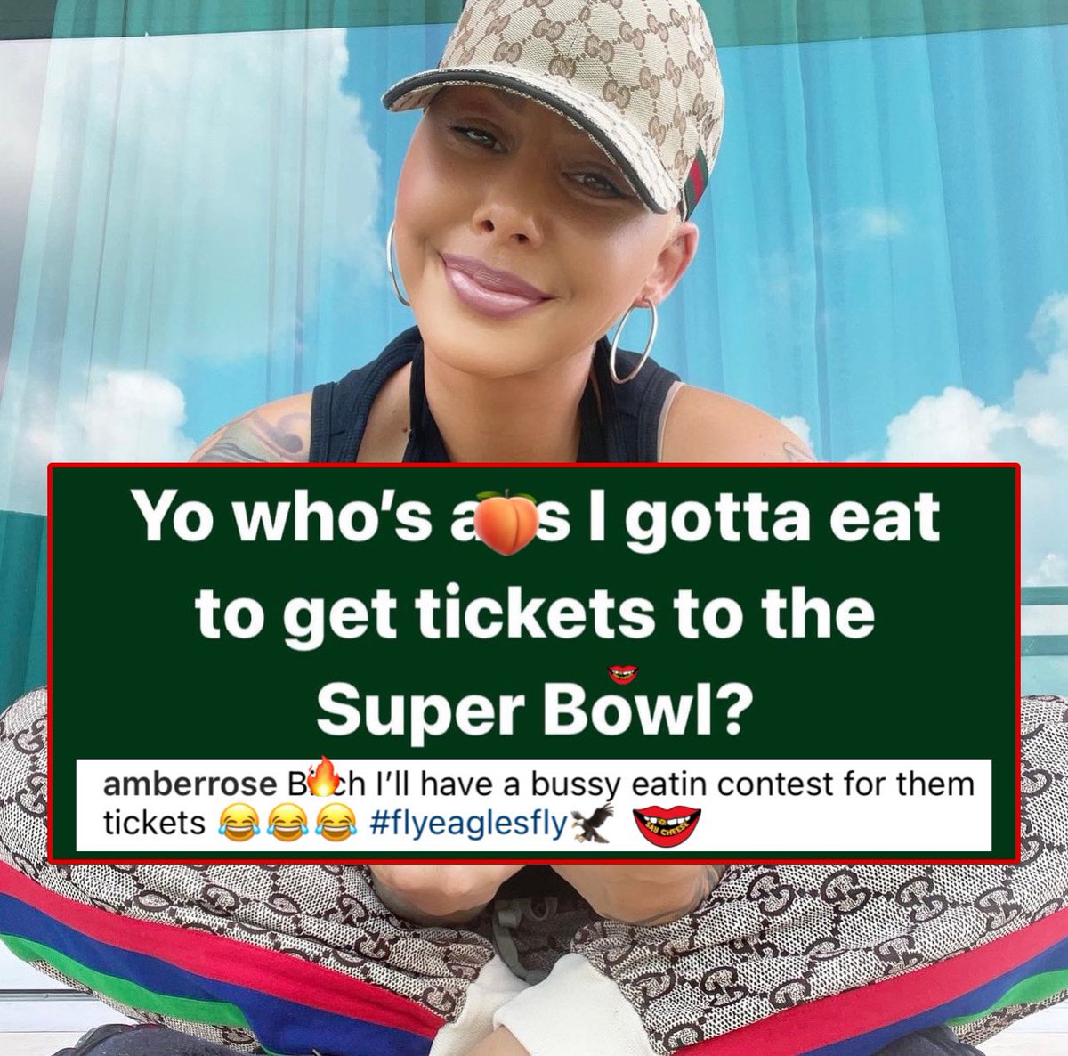 SaycheeseDGTL's tweet photo. Amber Rose is looking for tickets to the Super Bowl. https://t.co/LQ4nyYEanQ