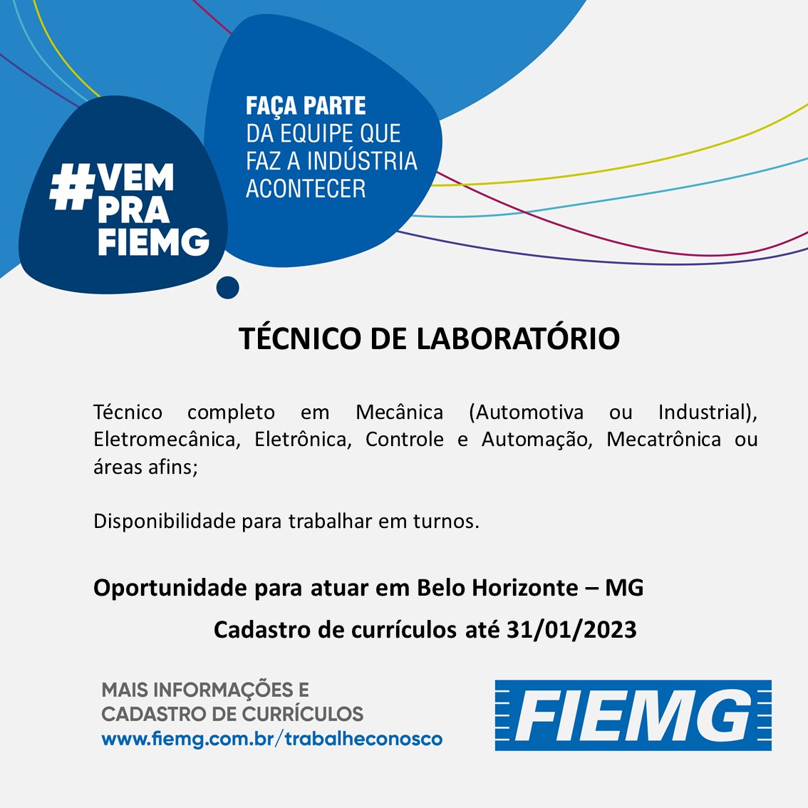 Que tal trabalhar com execução de ensaios, montagens/manutenções diversas de motores?
Acesse e saiba mais: bit.ly/3HmP5Lq 

#estamoscontratando #temosvaga #vaga #oportunidadedeemprego #CITSENAI #SENAI #Técnico #currículo